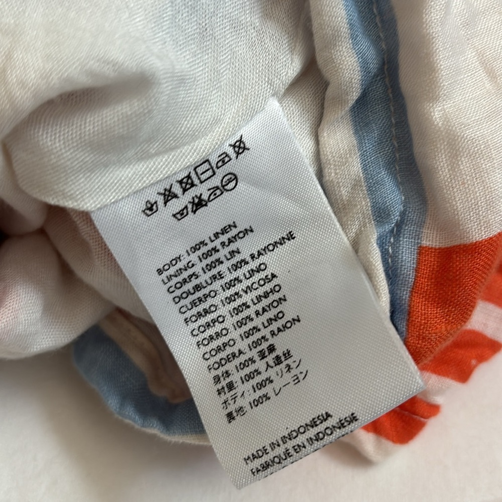 Faithfull the Brand Habana shorts in Ylang print 100% linen high elastic pull on - Picture 9 of 9